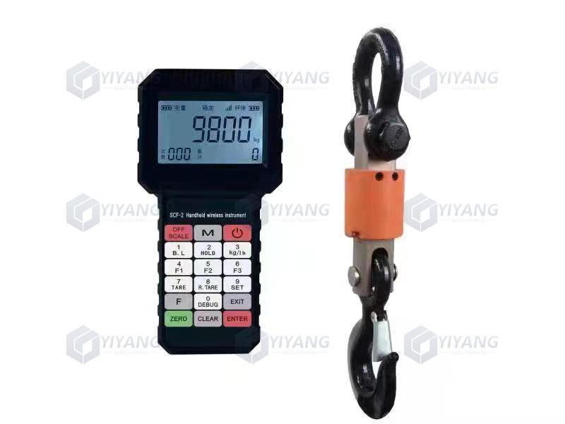Wireless crane scale with handheld weighing indicator
