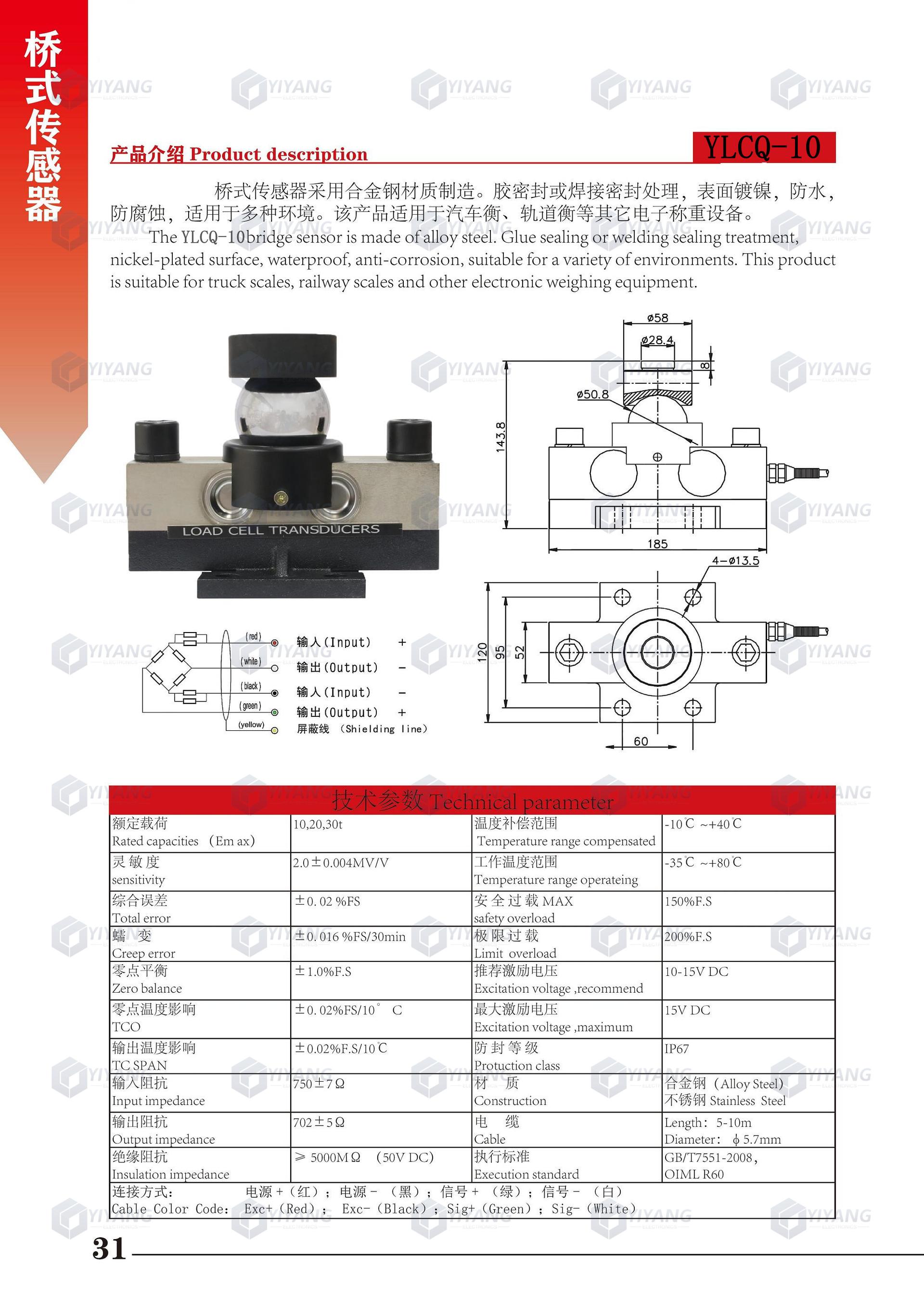 Weighing Bridge load cell transducer
